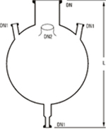 FOUR NECK BOTTOM OUTLET SPHERICAL VESSELS&nbsp;